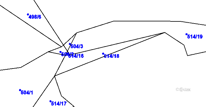 Parcela st. 514/18 v KÚ Heřmaneč, Katastrální mapa