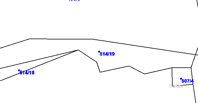 Parcela st. 514/19 v KÚ Heřmaneč, Katastrální mapa