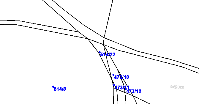 Parcela st. 514/22 v KÚ Heřmaneč, Katastrální mapa