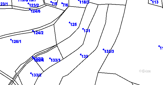 Parcela st. 133 v KÚ Heřmaneč, Katastrální mapa