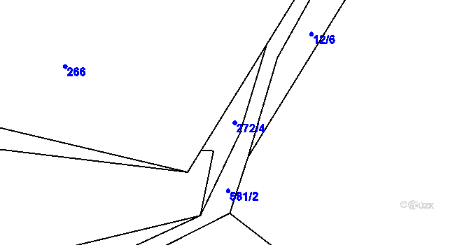 Parcela st. 272/4 v KÚ Heřmaneč, Katastrální mapa