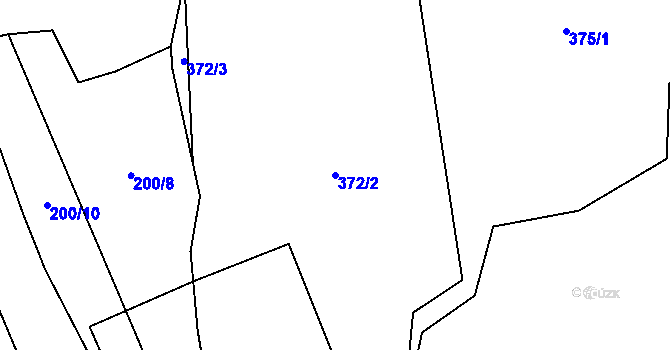 Parcela st. 372/2 v KÚ Heřmaneč, Katastrální mapa