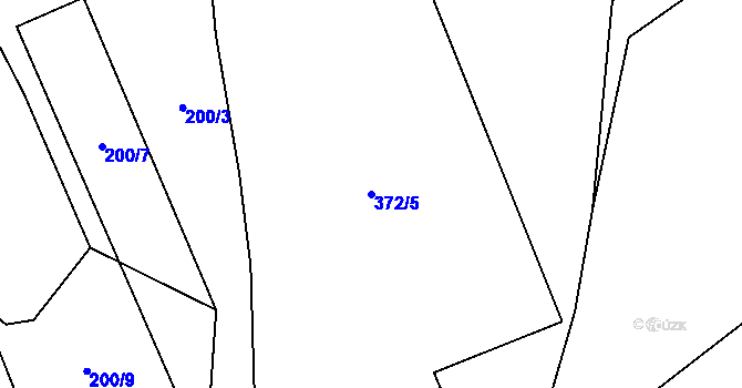 Parcela st. 372/5 v KÚ Heřmaneč, Katastrální mapa