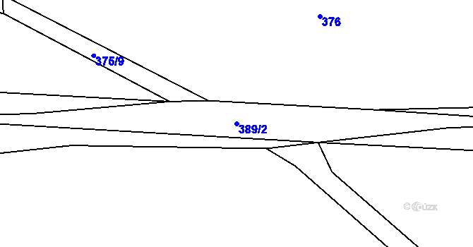 Parcela st. 389/2 v KÚ Heřmaneč, Katastrální mapa