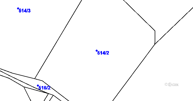 Parcela st. 514/2 v KÚ Heřmaneč, Katastrální mapa