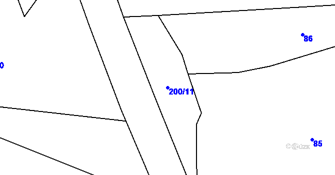 Parcela st. 200/11 v KÚ Maršov u Heřmanče, Katastrální mapa