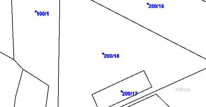 Parcela st. 200/18 v KÚ Maršov u Heřmanče, Katastrální mapa