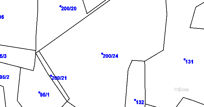 Parcela st. 200/24 v KÚ Maršov u Heřmanče, Katastrální mapa