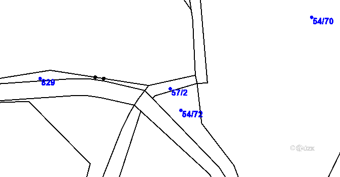 Parcela st. 57/2 v KÚ Maršov u Heřmanče, Katastrální mapa