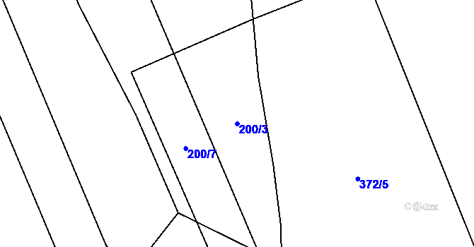 Parcela st. 200/3 v KÚ Maršov u Heřmanče, Katastrální mapa