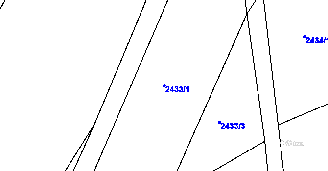 Parcela st. 2433/1 v KÚ Heřmanice v Podještědí, Katastrální mapa
