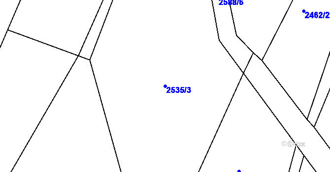 Parcela st. 2535/3 v KÚ Heřmanice v Podještědí, Katastrální mapa