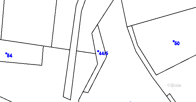 Parcela st. 44/5 v KÚ Brod nad Labem, Katastrální mapa
