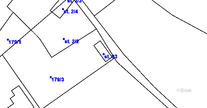 Parcela st. 93 v KÚ Brod nad Labem, Katastrální mapa