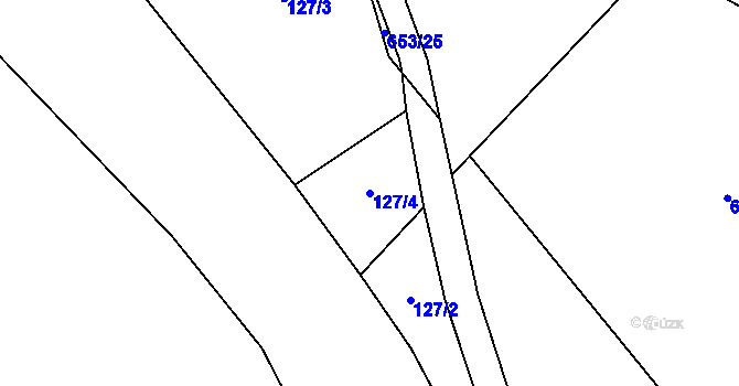 Parcela st. 127/4 v KÚ Brod nad Labem, Katastrální mapa