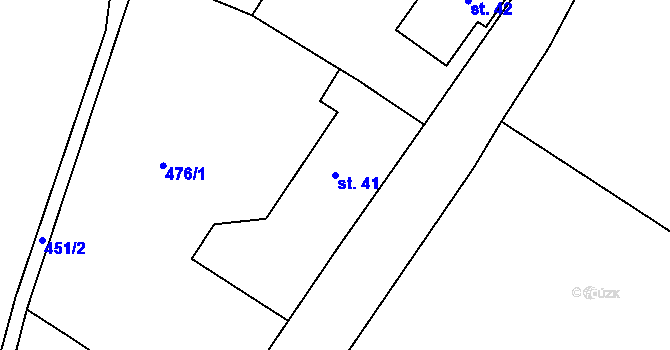 Parcela st. 41 v KÚ Heřmanice nad Labem, Katastrální mapa