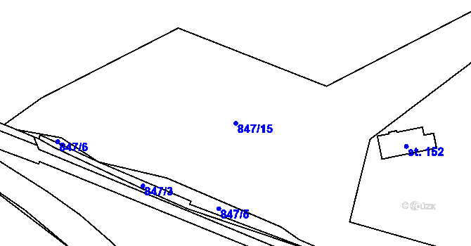 Parcela st. 847/15 v KÚ Heřmanice u Oder, Katastrální mapa