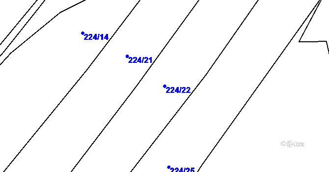 Parcela st. 224/22 v KÚ Heřmanice u Polomi, Katastrální mapa