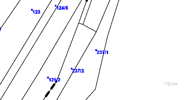 Parcela st. 237/1 v KÚ Heřmanice u Polomi, Katastrální mapa
