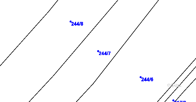 Parcela st. 244/7 v KÚ Heřmanice u Polomi, Katastrální mapa
