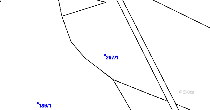 Parcela st. 267/1 v KÚ Heřmanice u Polomi, Katastrální mapa