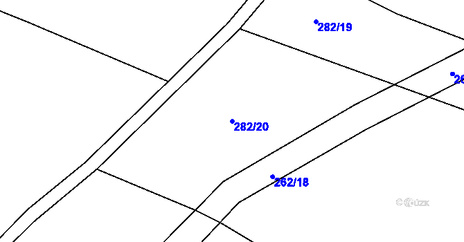 Parcela st. 282/20 v KÚ Heřmanice u Polomi, Katastrální mapa