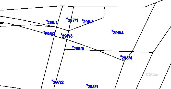 Parcela st. 299/6 v KÚ Heřmanice u Polomi, Katastrální mapa