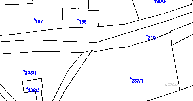 Parcela st. 237/3 v KÚ Heřmanice u Žandova, Katastrální mapa