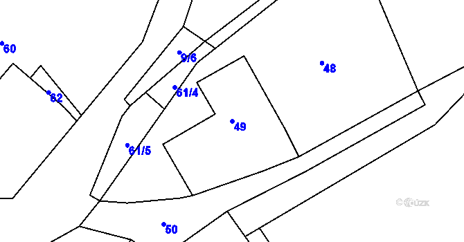 Parcela st. 49 v KÚ Heřmanice u Žandova, Katastrální mapa