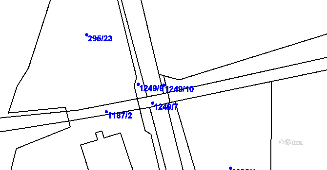 Parcela st. 1249/10 v KÚ Heřmaničky, Katastrální mapa