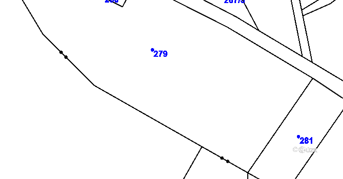 Parcela st. 6/1 v KÚ Janovičky u Broumova, Katastrální mapa