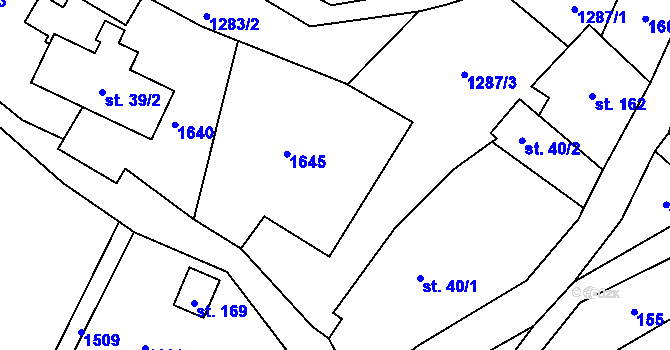Parcela st. 39/1 v KÚ Fojtovice u Heřmanova, Katastrální mapa