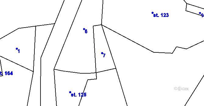 Parcela st. 7 v KÚ Fojtovice u Heřmanova, Katastrální mapa