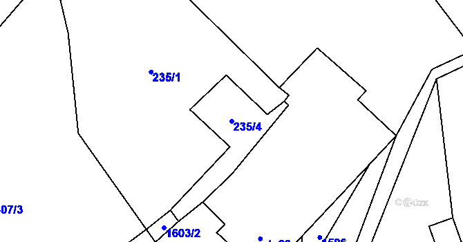 Parcela st. 235/4 v KÚ Fojtovice u Heřmanova, Katastrální mapa