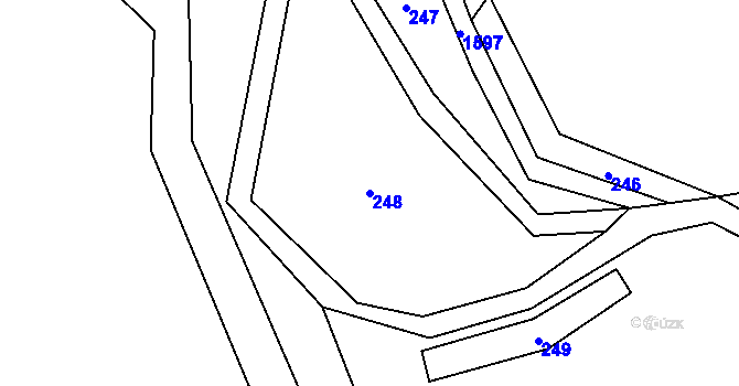 Parcela st. 248 v KÚ Fojtovice u Heřmanova, Katastrální mapa