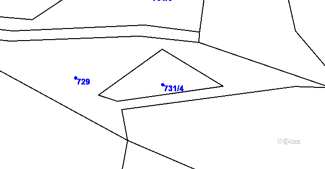 Parcela st. 731/4 v KÚ Fojtovice u Heřmanova, Katastrální mapa