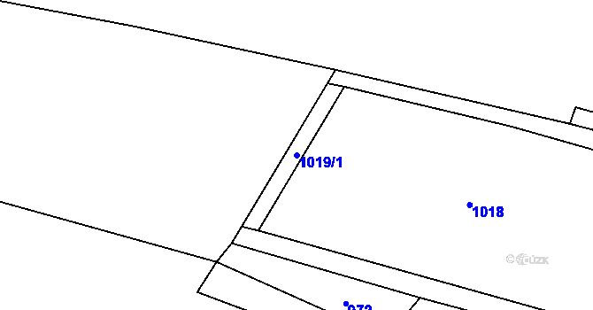 Parcela st. 1019/1 v KÚ Fojtovice u Heřmanova, Katastrální mapa