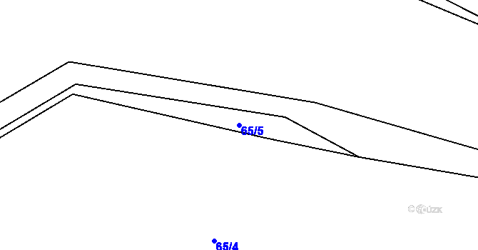 Parcela st. 65/5 v KÚ Fojtovice u Heřmanova, Katastrální mapa