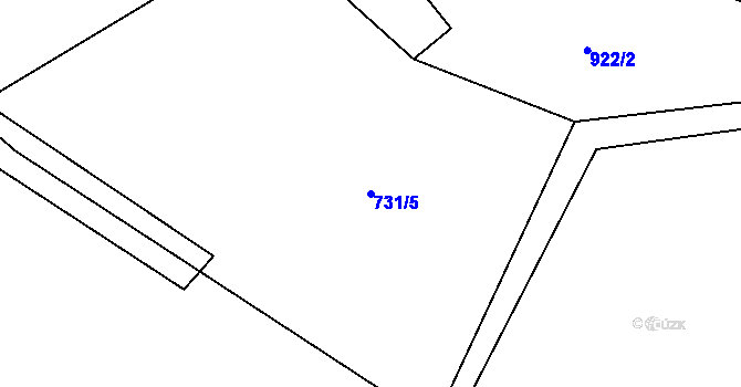 Parcela st. 731/5 v KÚ Fojtovice u Heřmanova, Katastrální mapa