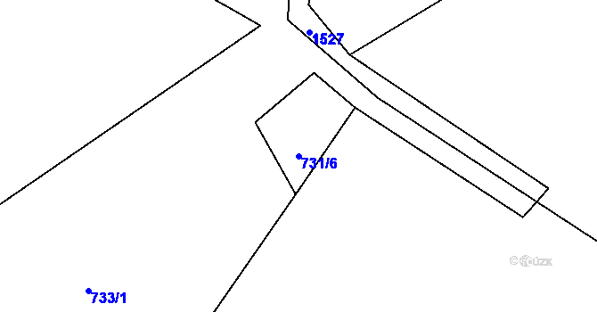 Parcela st. 731/6 v KÚ Fojtovice u Heřmanova, Katastrální mapa