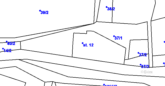 Parcela st. 12 v KÚ Heřmanov, Katastrální mapa