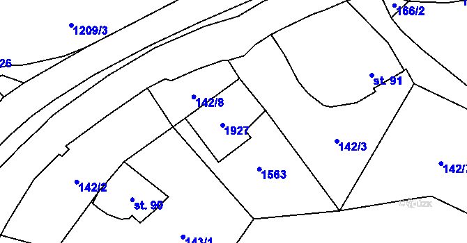 Parcela st. 148 v KÚ Heřmanov, Katastrální mapa