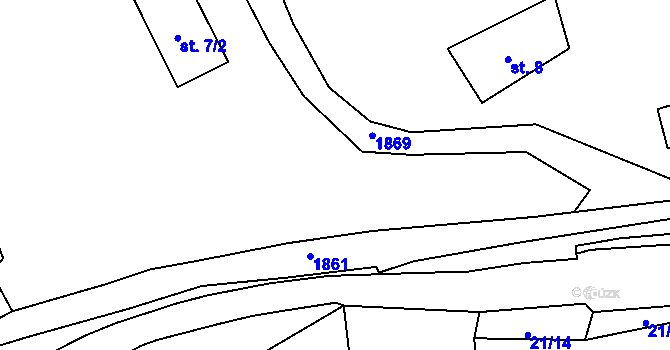 Parcela st. 12/1 v KÚ Heřmanov, Katastrální mapa