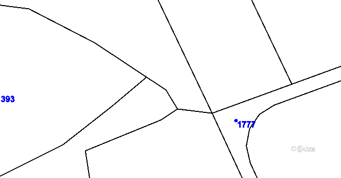 Parcela st. 129/2 v KÚ Heřmanov, Katastrální mapa