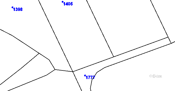 Parcela st. 130/2 v KÚ Heřmanov, Katastrální mapa