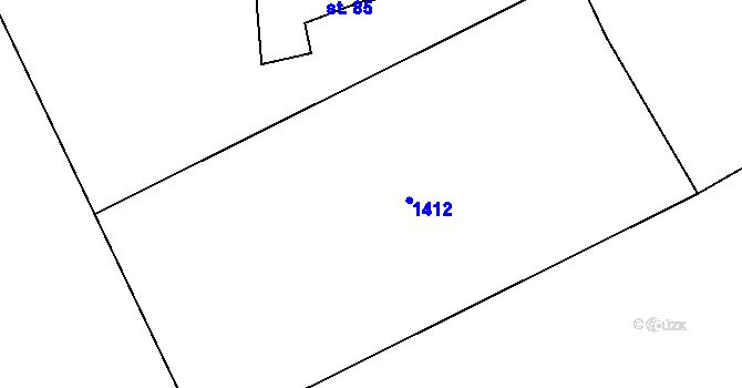 Parcela st. 136/1 v KÚ Heřmanov, Katastrální mapa