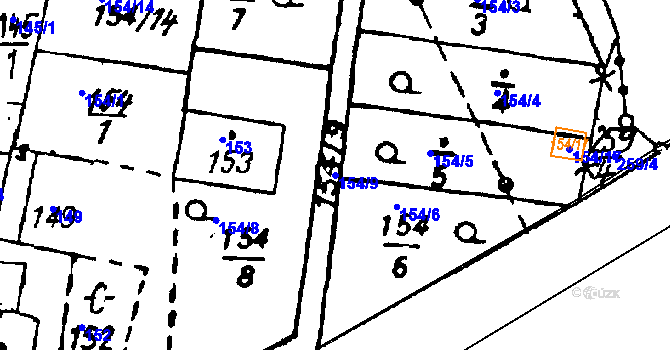 Parcela st. 154/9 v KÚ Dolní Sekyřany, Katastrální mapa