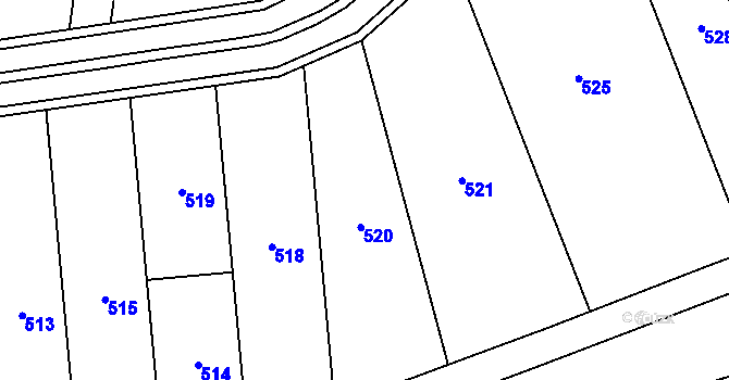 Parcela st. 290/21 v KÚ Dolní Sekyřany, Katastrální mapa