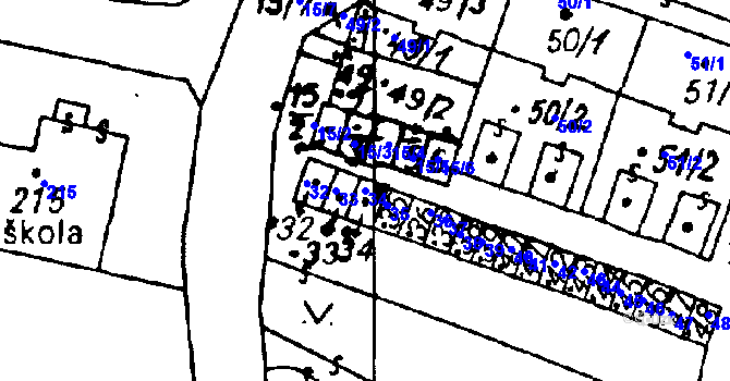 Parcela st. 34 v KÚ Vlkýš, Katastrální mapa