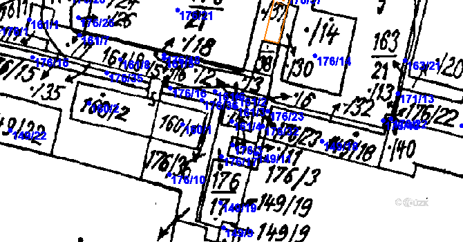 Parcela st. 161/4 v KÚ Vlkýš, Katastrální mapa